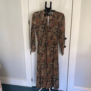 Tylho Paisley Print Long Sleeve Dress M